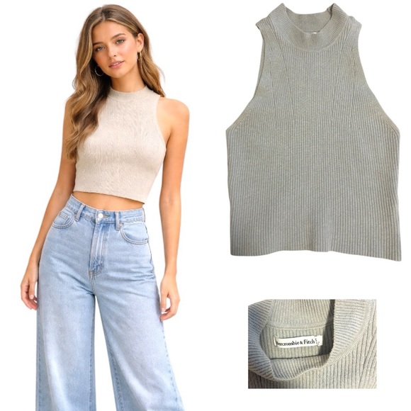 Abercrombie & Fitch Knit Crop Tank - Picture 1 of 4
